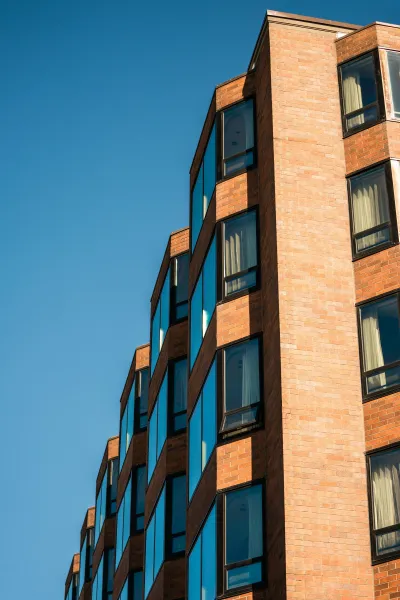 Multifamily apartment parking lot with revenue optimization opportunities.