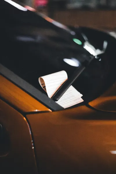 Parking violation notice and dispute resolution process.